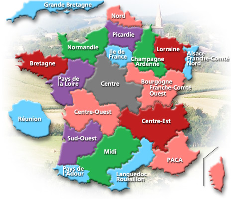 La carte des régions du MCC